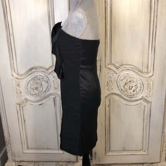 Daisy NWT Gorgeous Black Artistic Front Bodice Tie Strapless Occasions Dress - Picture 6 of 10